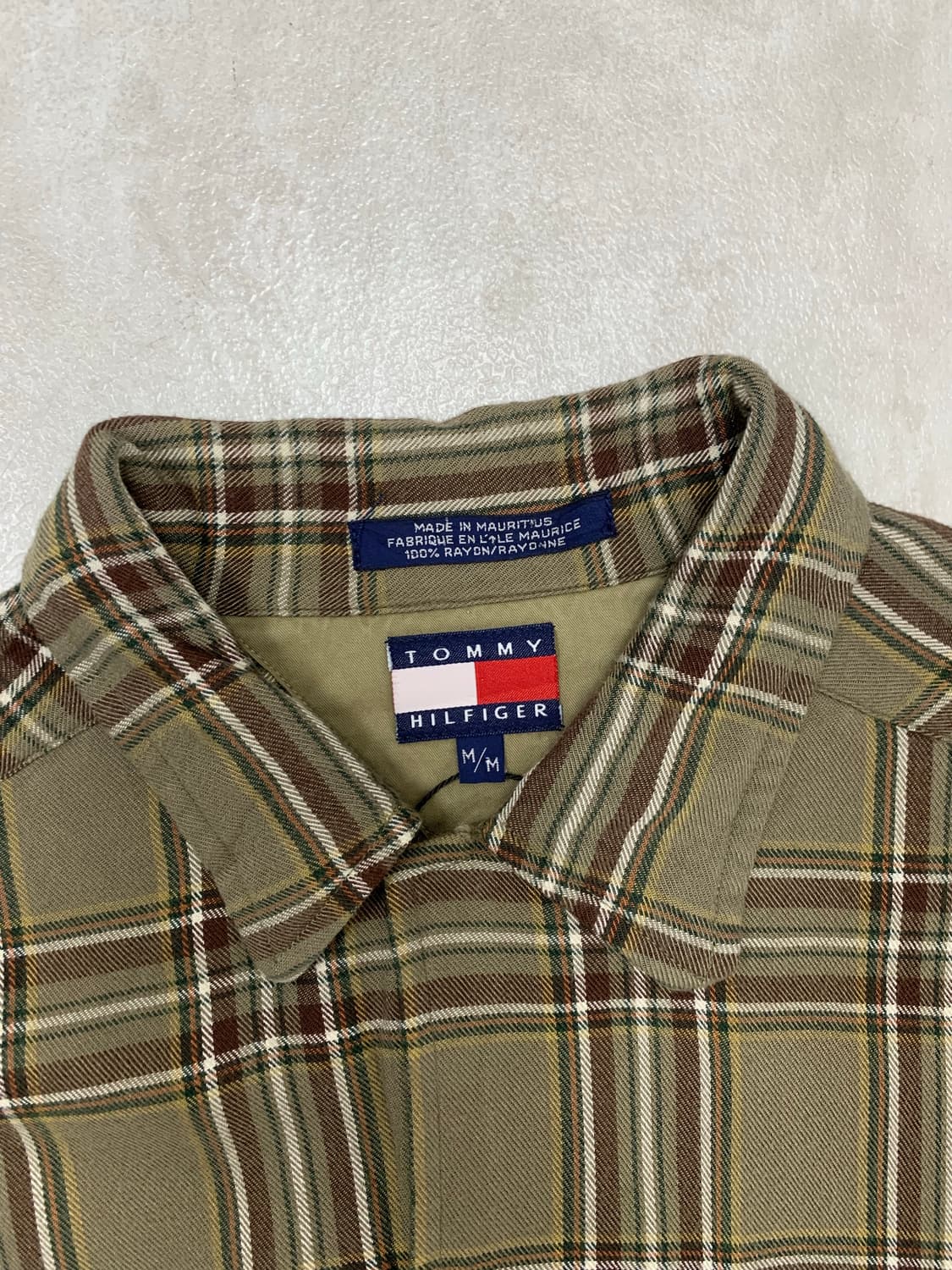 타미힐피거 체크브라운 셔츠 상품이미지3