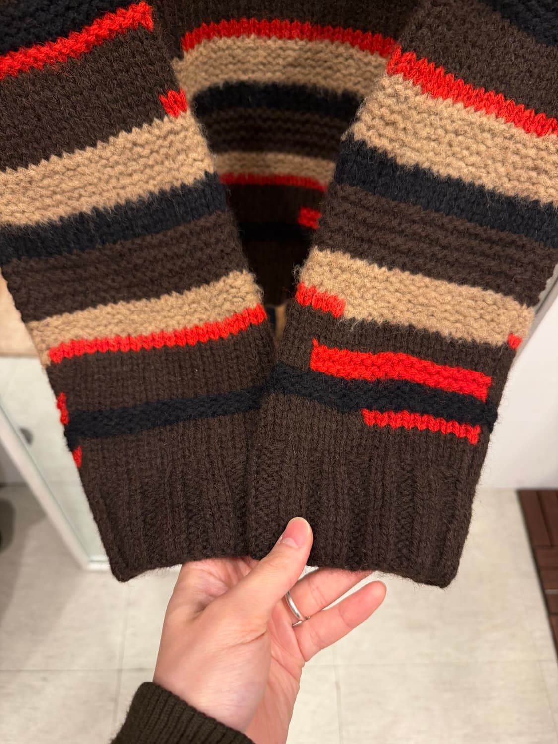 Vtg 빈티지 스트라이프 울 니트 상품이미지3