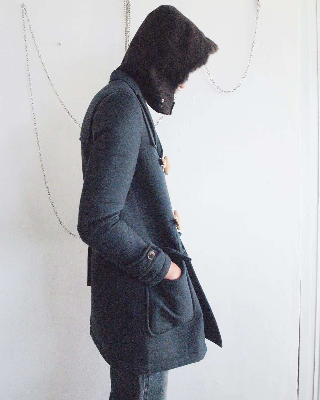 kolor 13aw 런웨이 퍼 후드 코트 상품이미지2