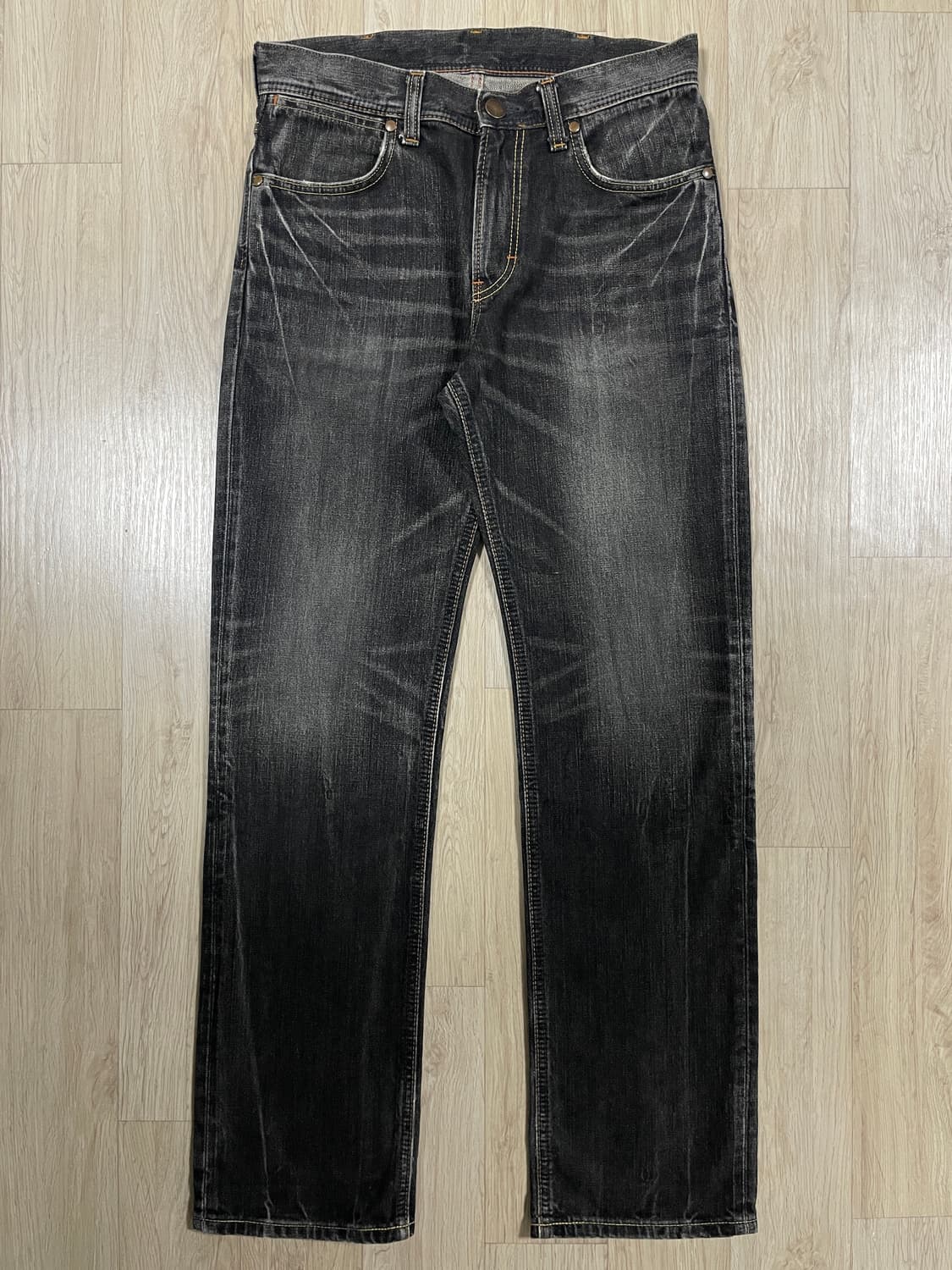 31) 랭글러 재팬 흑청 하드워싱 데님팬츠 상품이미지2