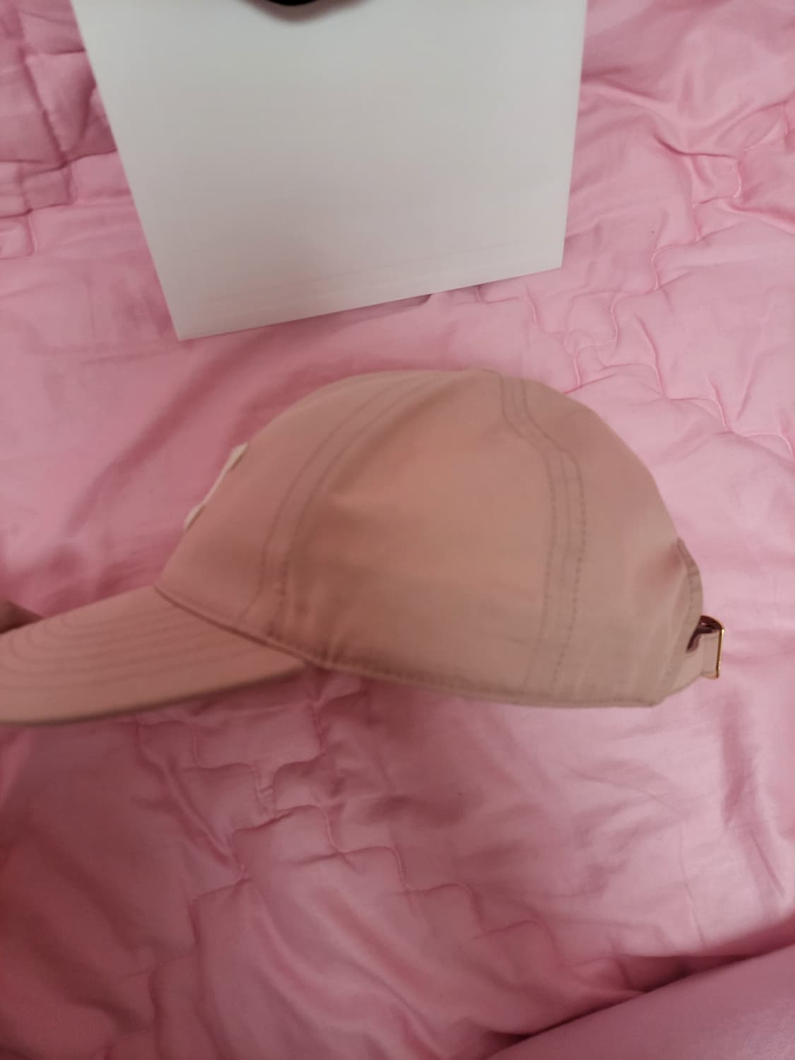 정품)급처상태양호!셀린느 핑크 트리옹프 트리오페 베이스볼 캡 연예인 모자 상품이미지6