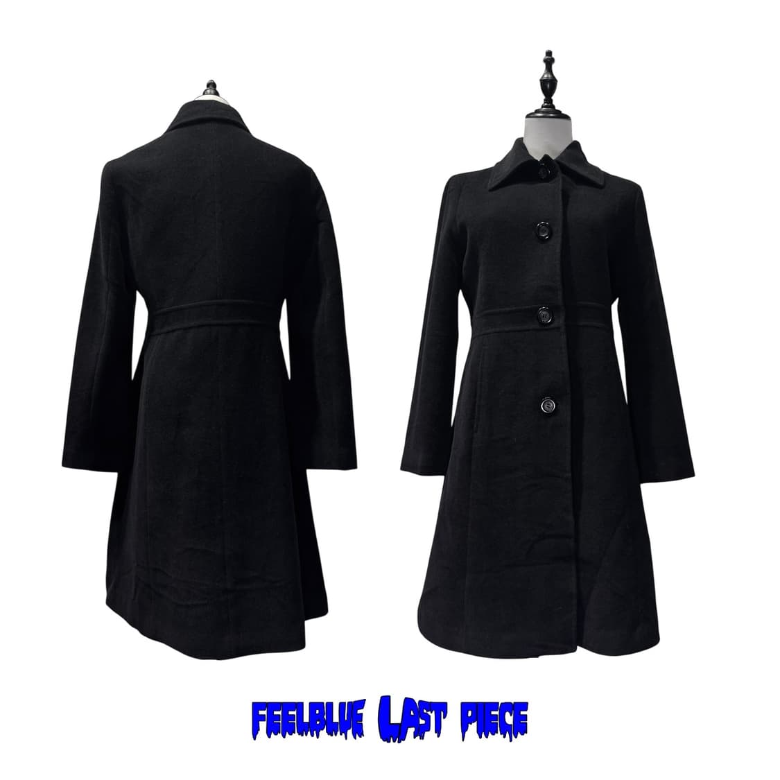 gothic wool blend long coat 상품이미지5