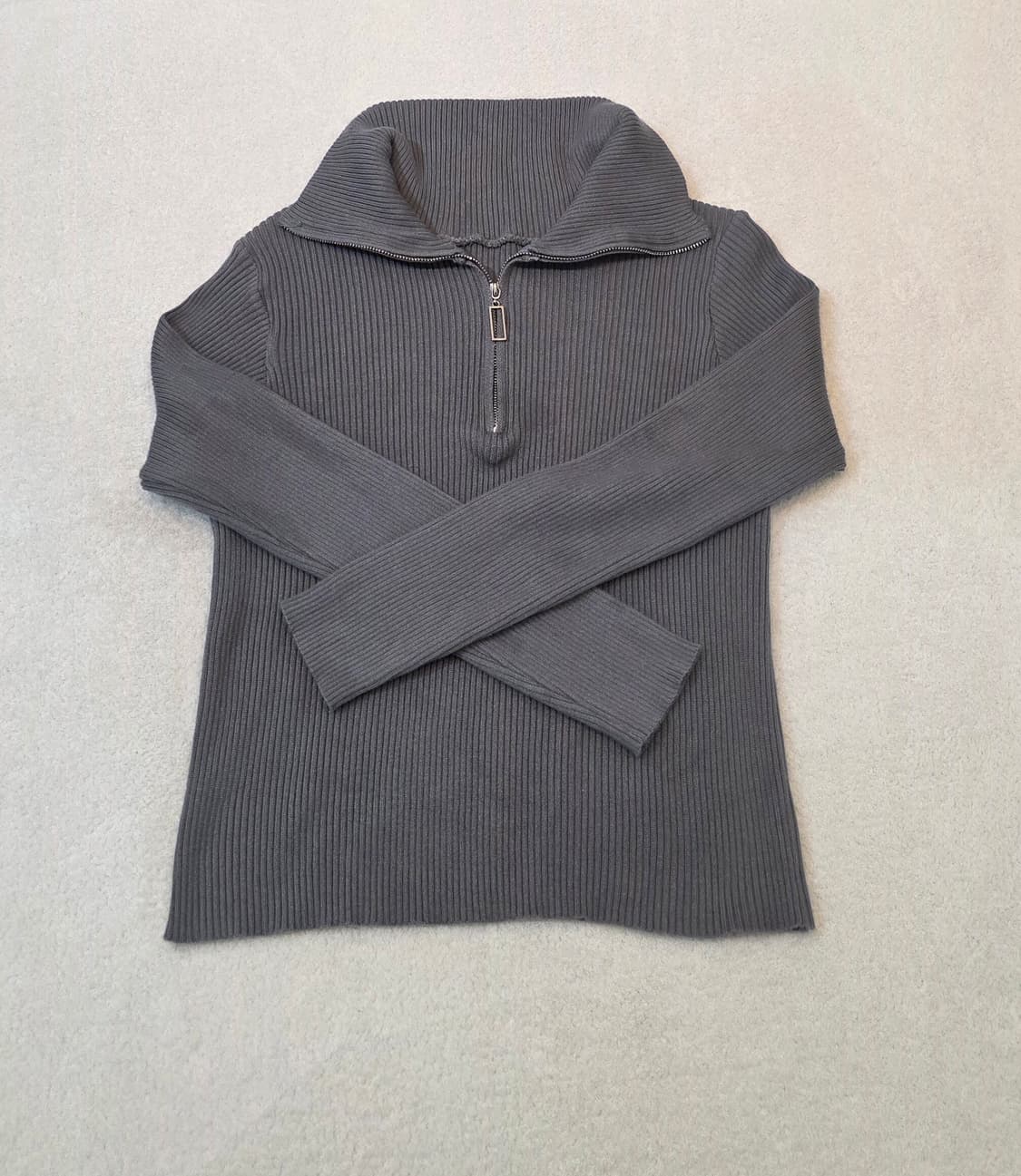 (여성) 골덴 스판 넥카라 숏 크롭 집업 상품이미지4