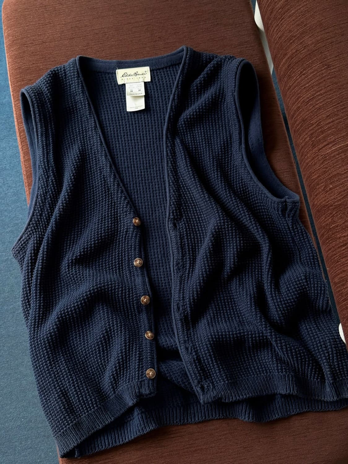 Cotton knitted design vest 상품이미지5