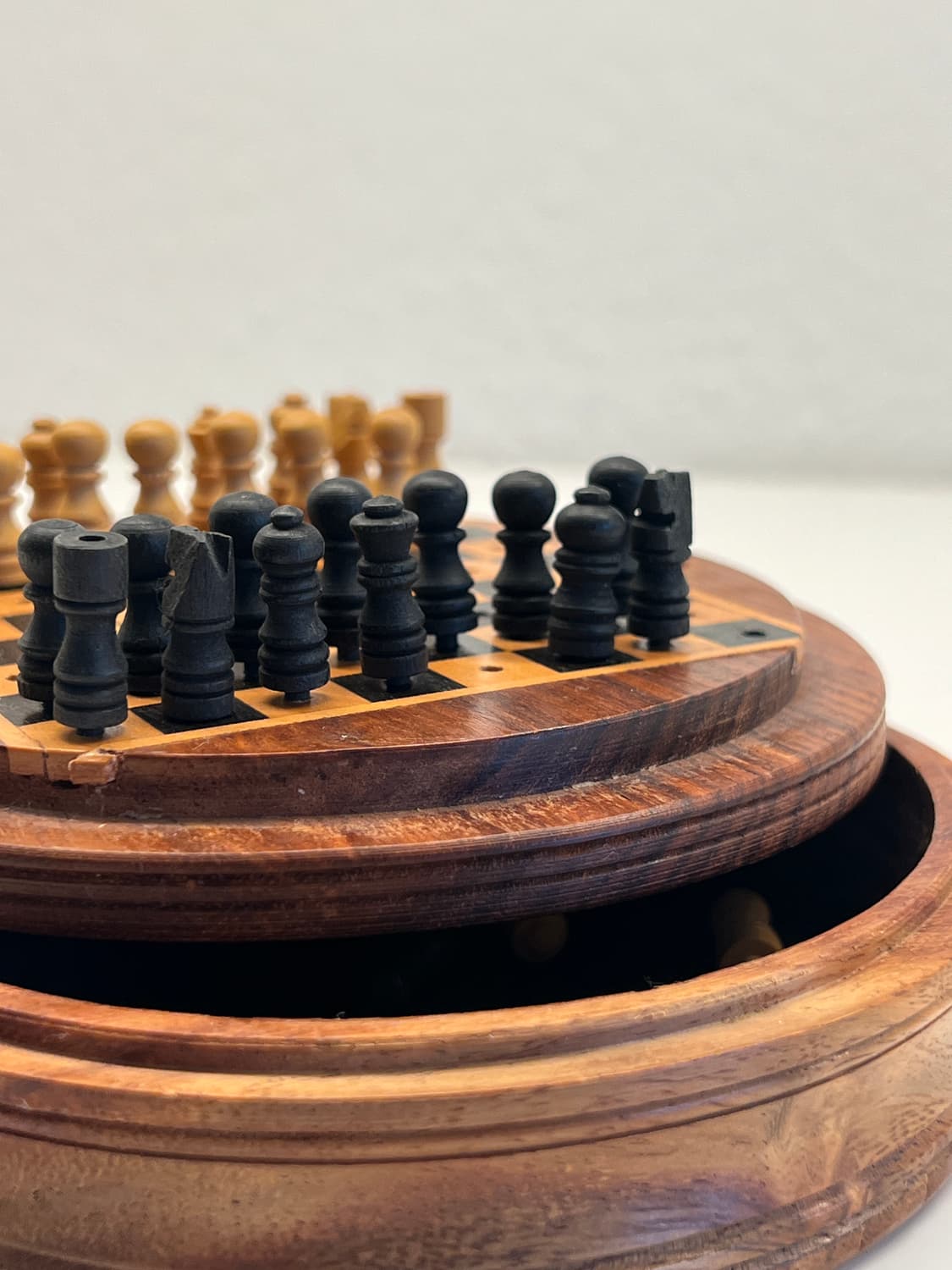 빈티지 라운드 원목 체스게임 상품이미지7
