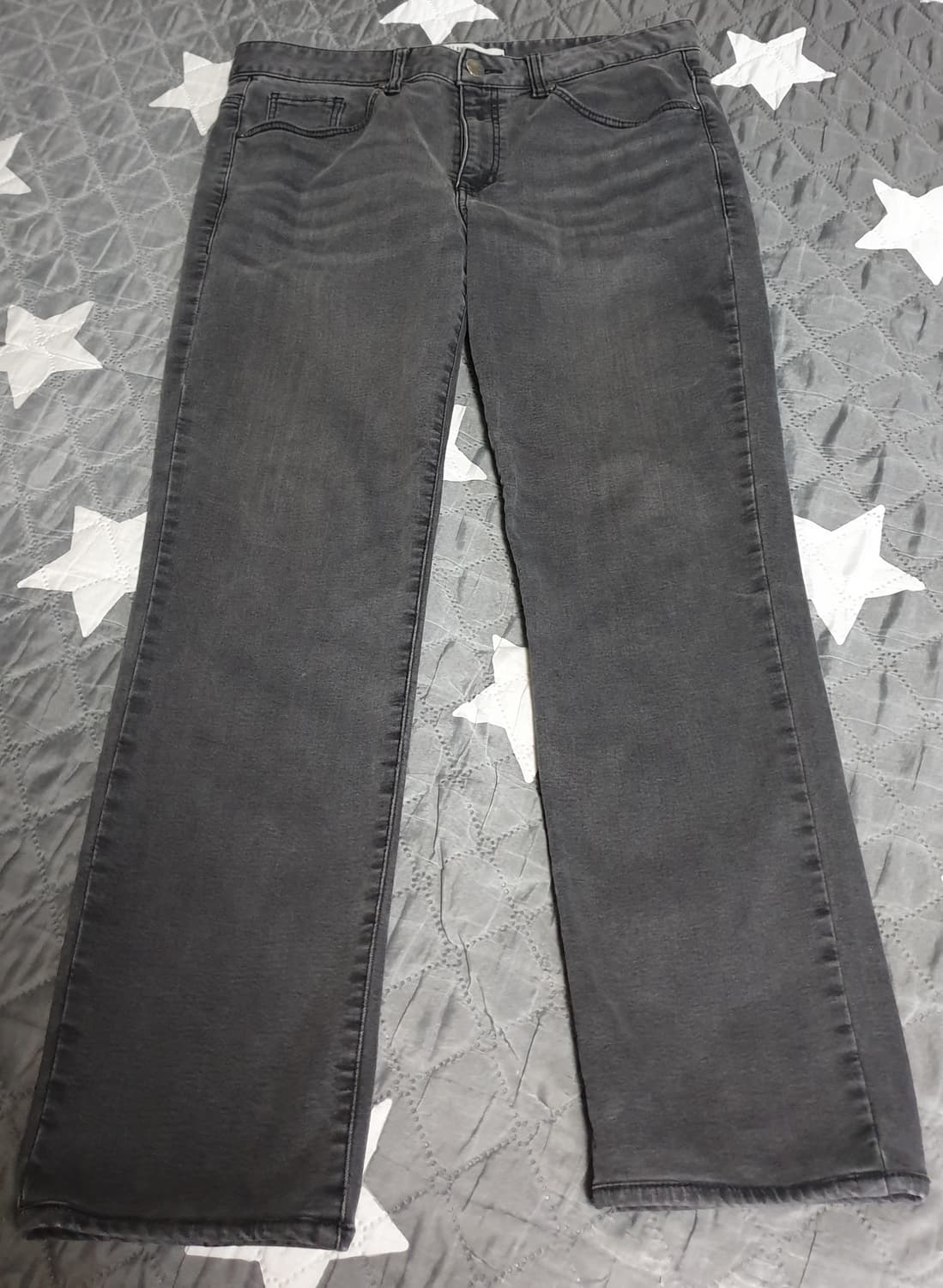 게스 스판 워싱 슬림 스트레이트 데님팬츠 흑청 (34) 상품이미지1