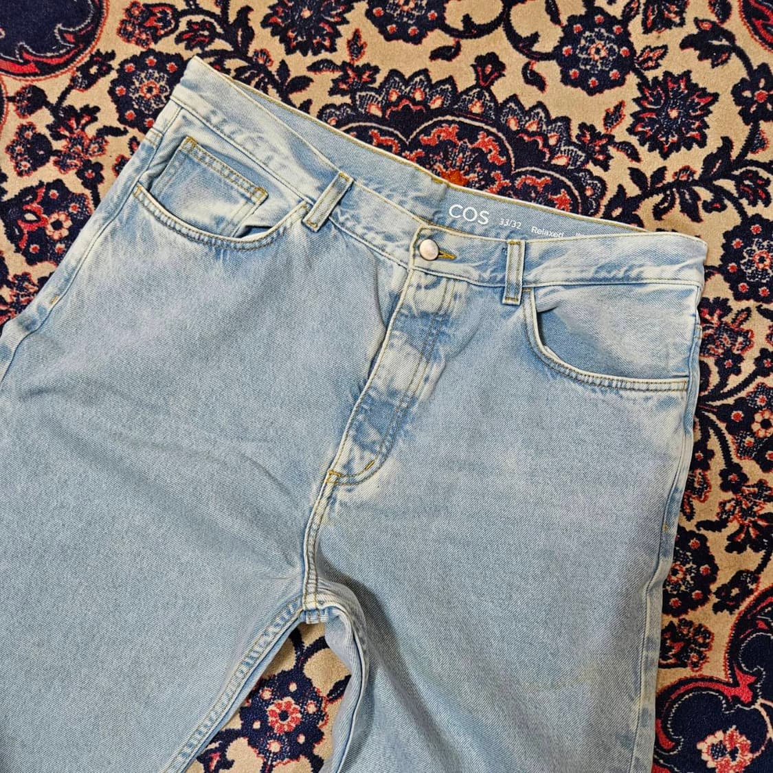 코스(COS) 라이트 블루 릴렉시드 데님 청바지 33 상품이미지4