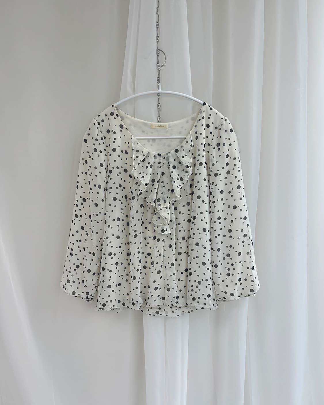 roro polka dot frill blouse 상품이미지3