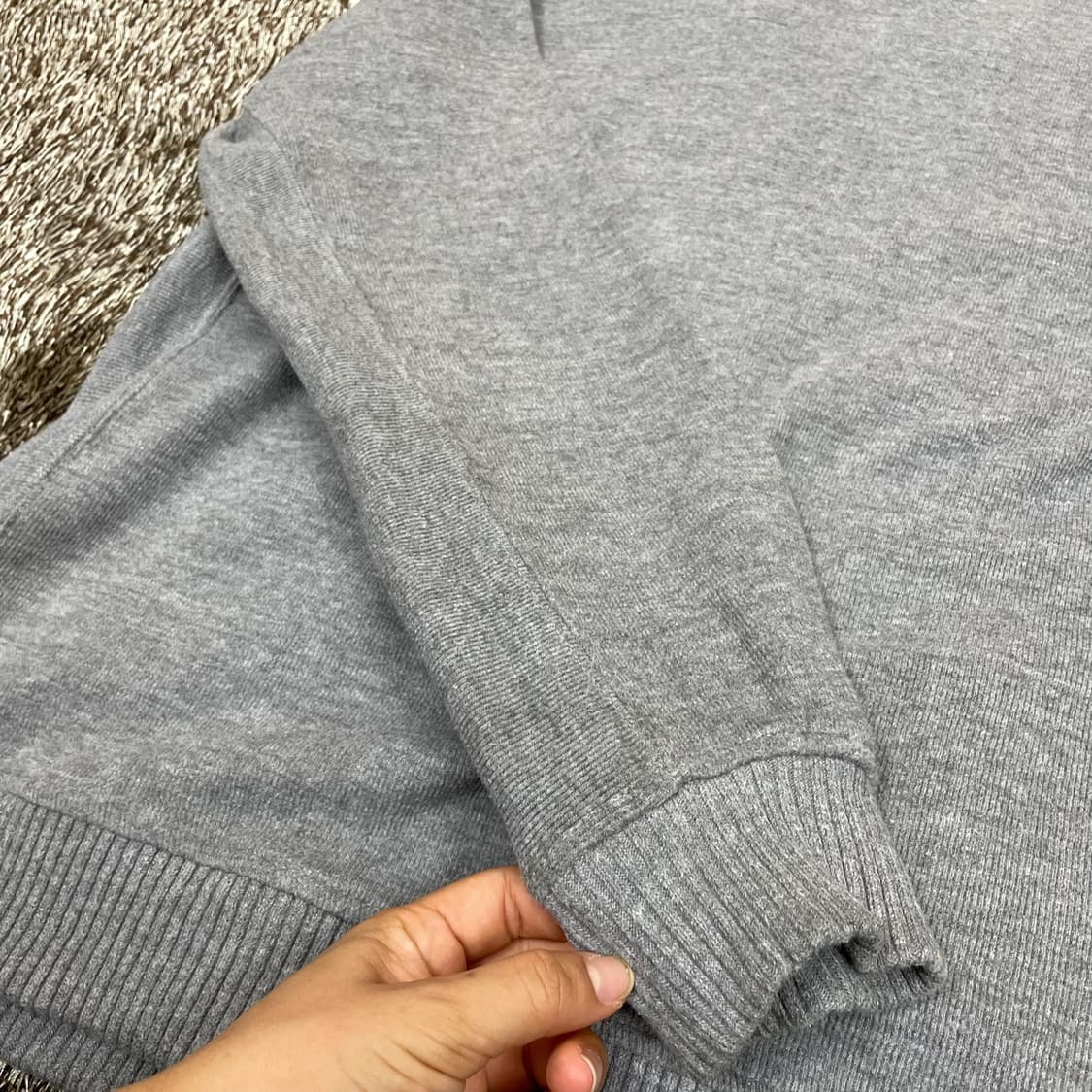 캉골 Kangol 그레이 베이직 집업 가디건 L 상품이미지6