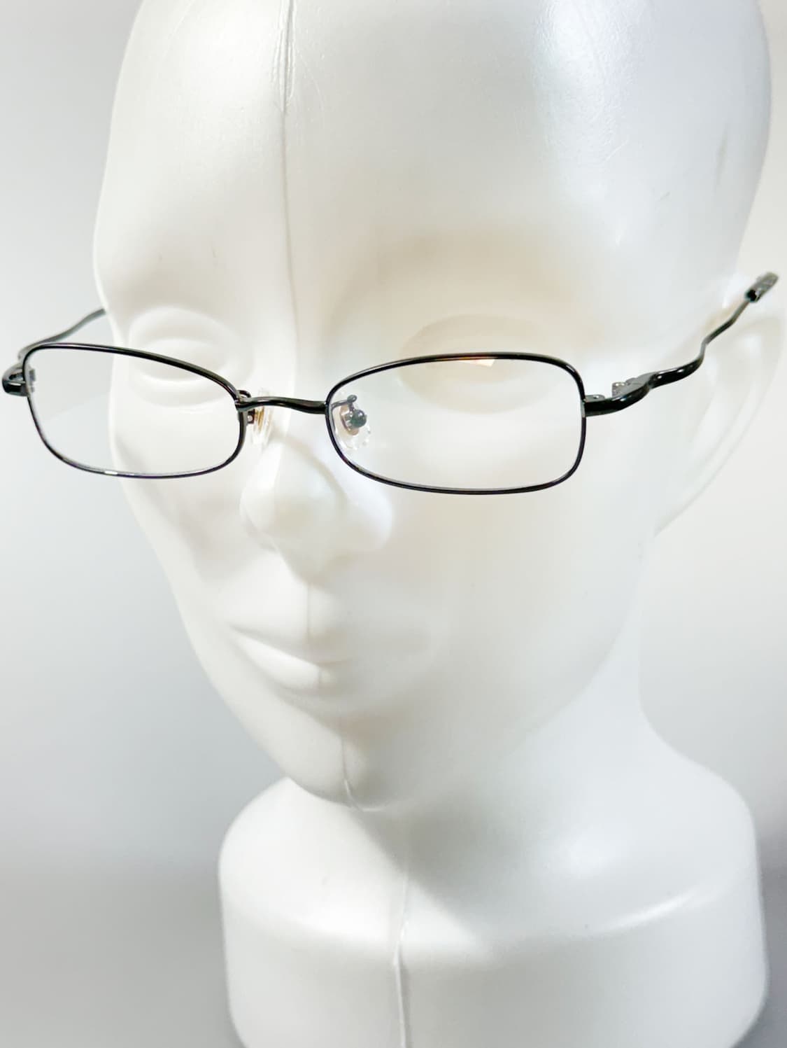 90s ZOFF 블랙 마블 슬림 스퀘어 프레임 빈티지 안경 상품이미지8