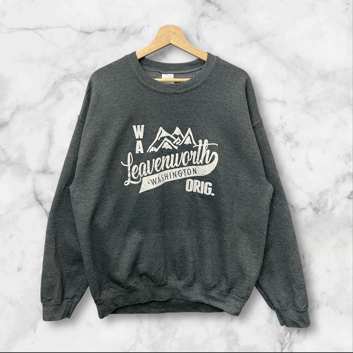 길단 그레이 프린팅 기모 맨투맨 L 상품이미지1