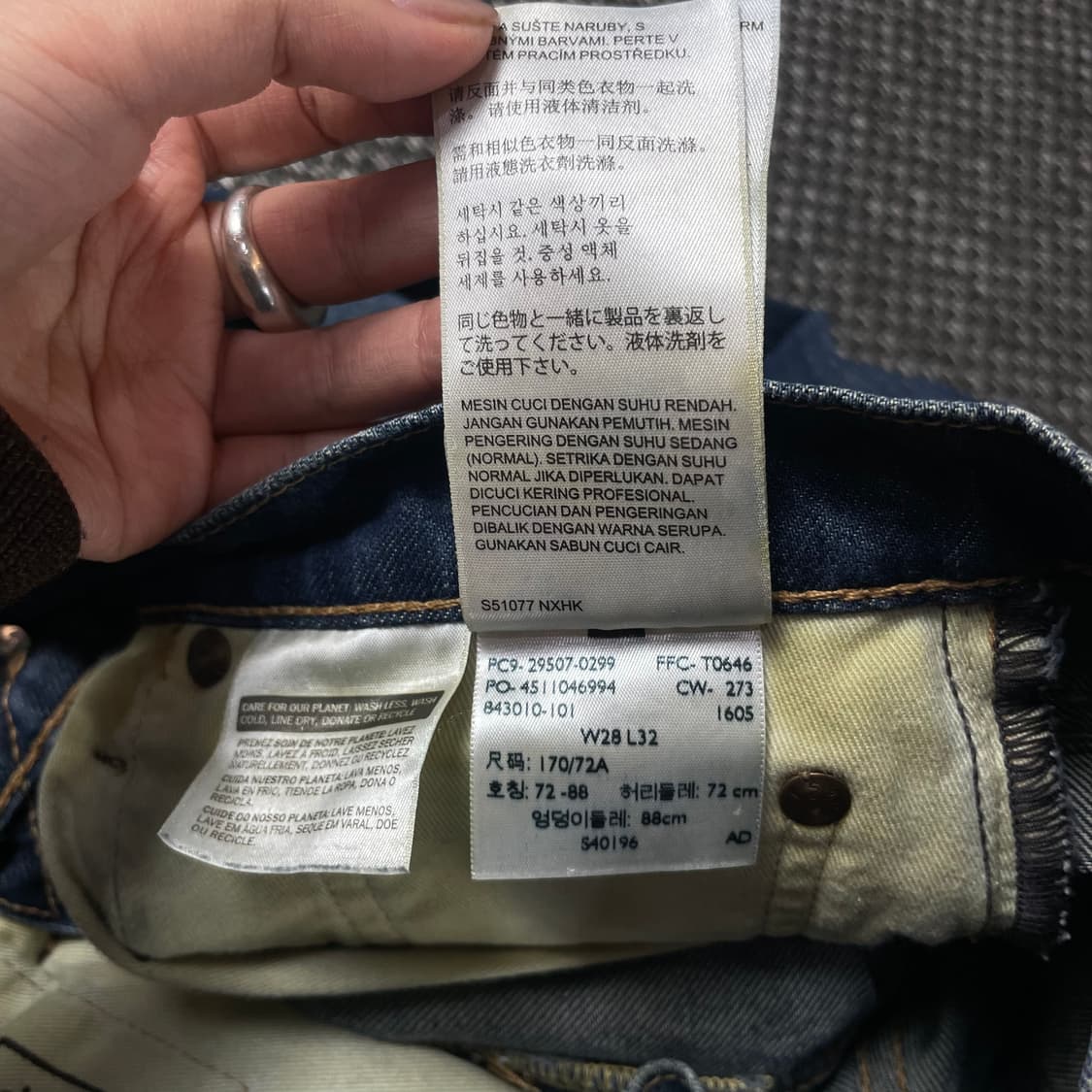 (30) 리바이스 502 중청 워싱 데님 팬츠 상품이미지5