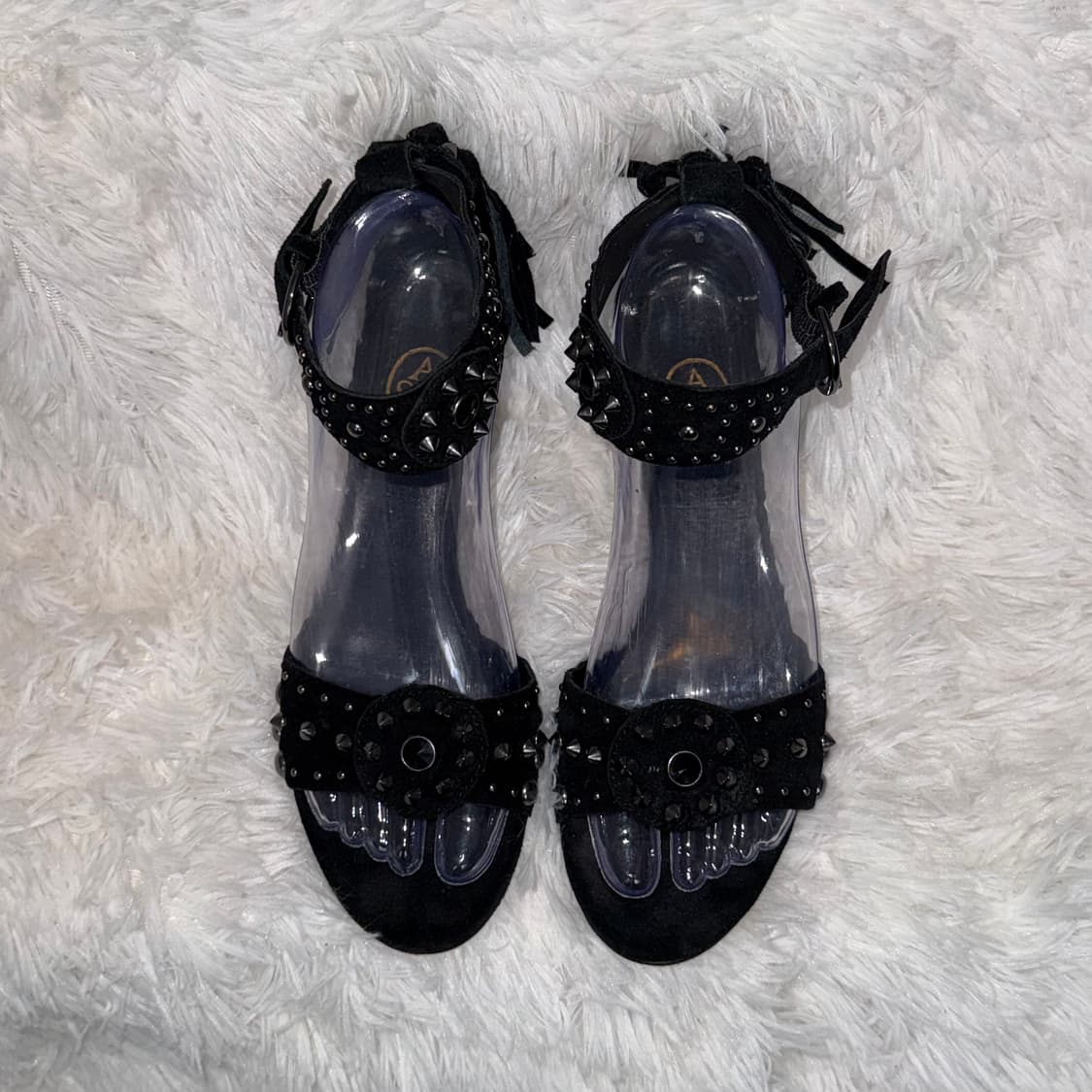 230 Ash 아쉬 스터드 블랙 스웨이드 웨지 샌들 상품이미지2