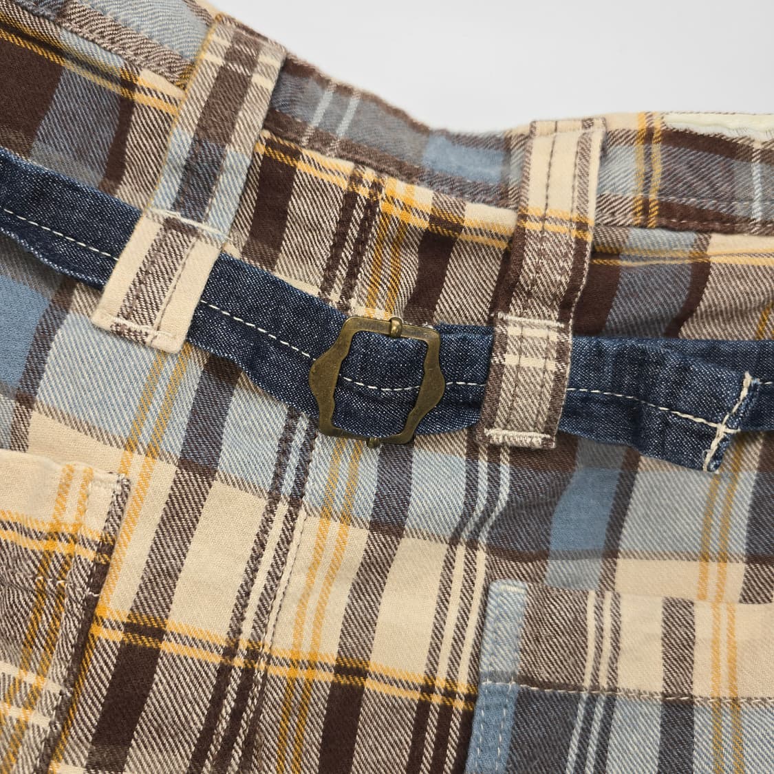 빈티지 체크 롱 스커트 상품이미지5