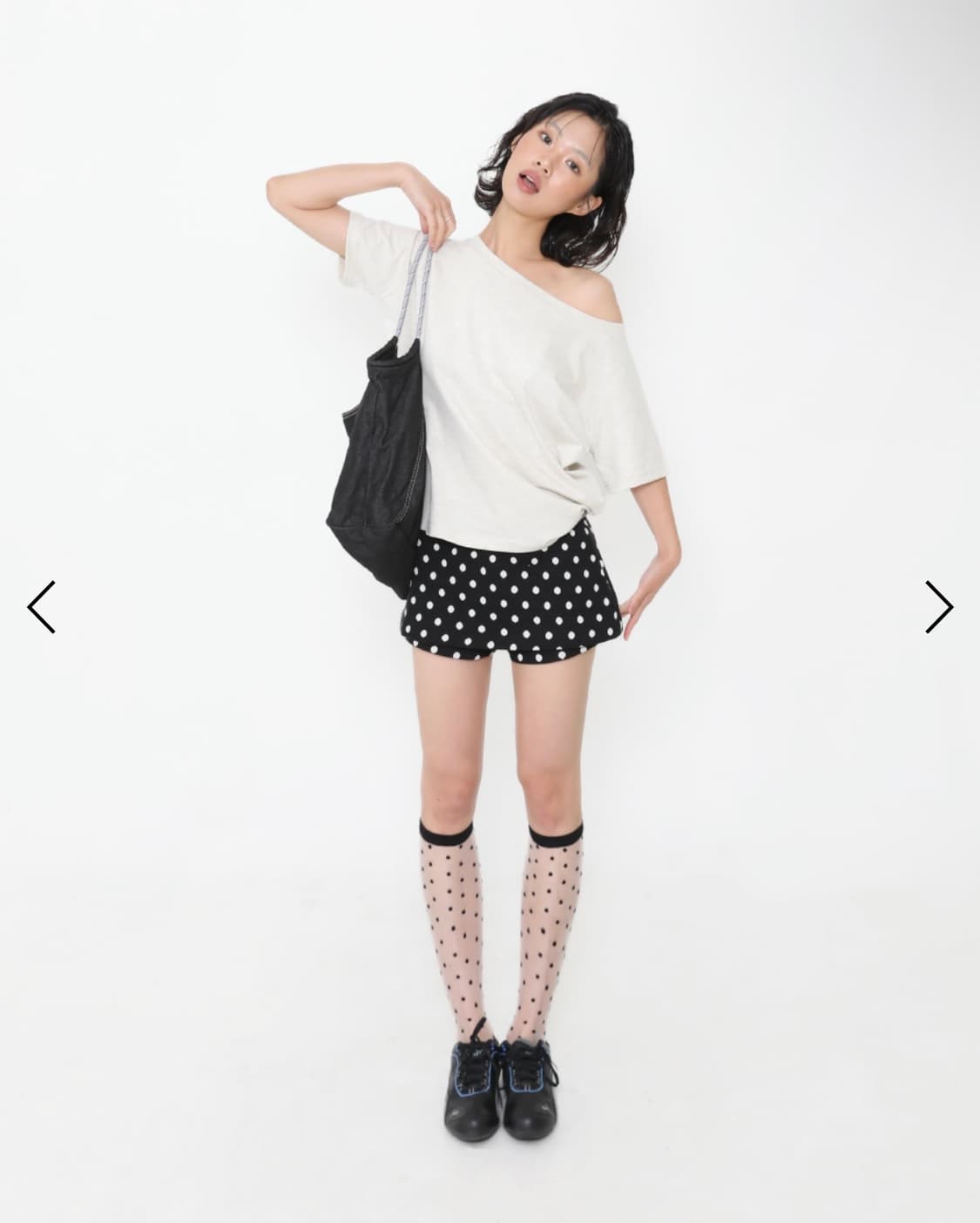 오운서 도트스커트 블랙 상품이미지2