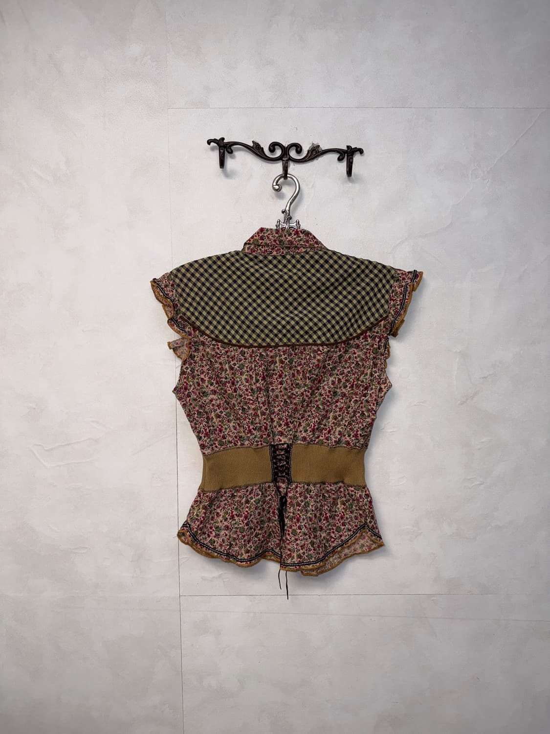 Bohemian floral check western detail bl 상품이미지4