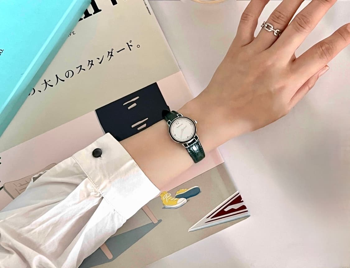Tiffany&Co 라운드 그린 베젤 티파니 앤 코 빈티지 시계 상품이미지10