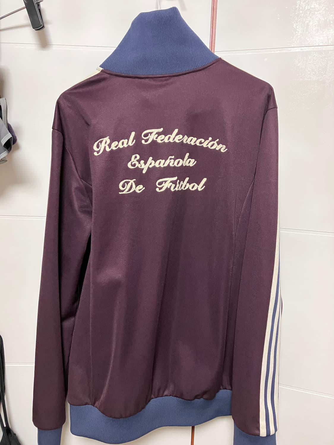 아디다스 스페인 베켄바우어 트랙 자켓 쉐도우 마룬 상품이미지2