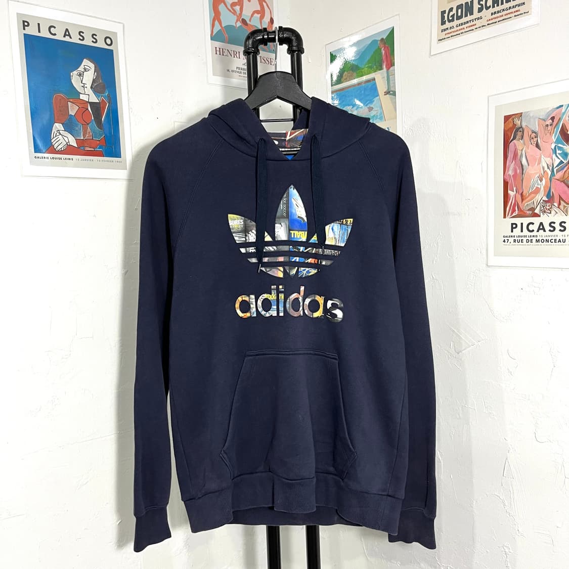 아디다스 로고 프린팅 후드티 상품이미지1