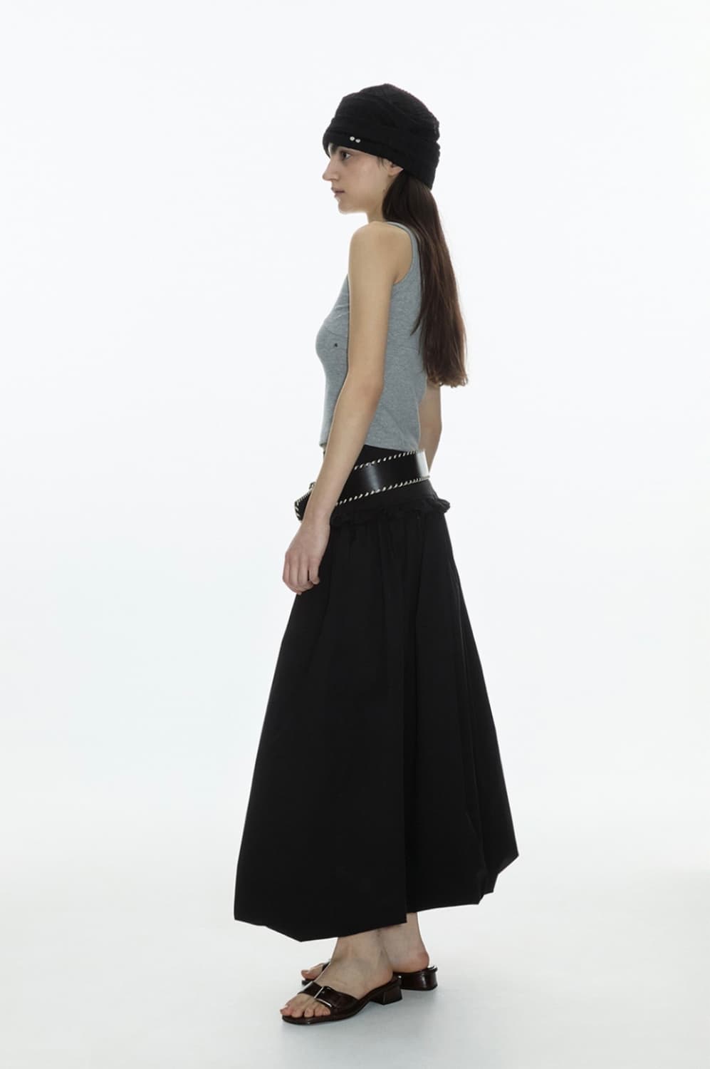 밀로 우먼 셔링 맥시 스커트 상품이미지2