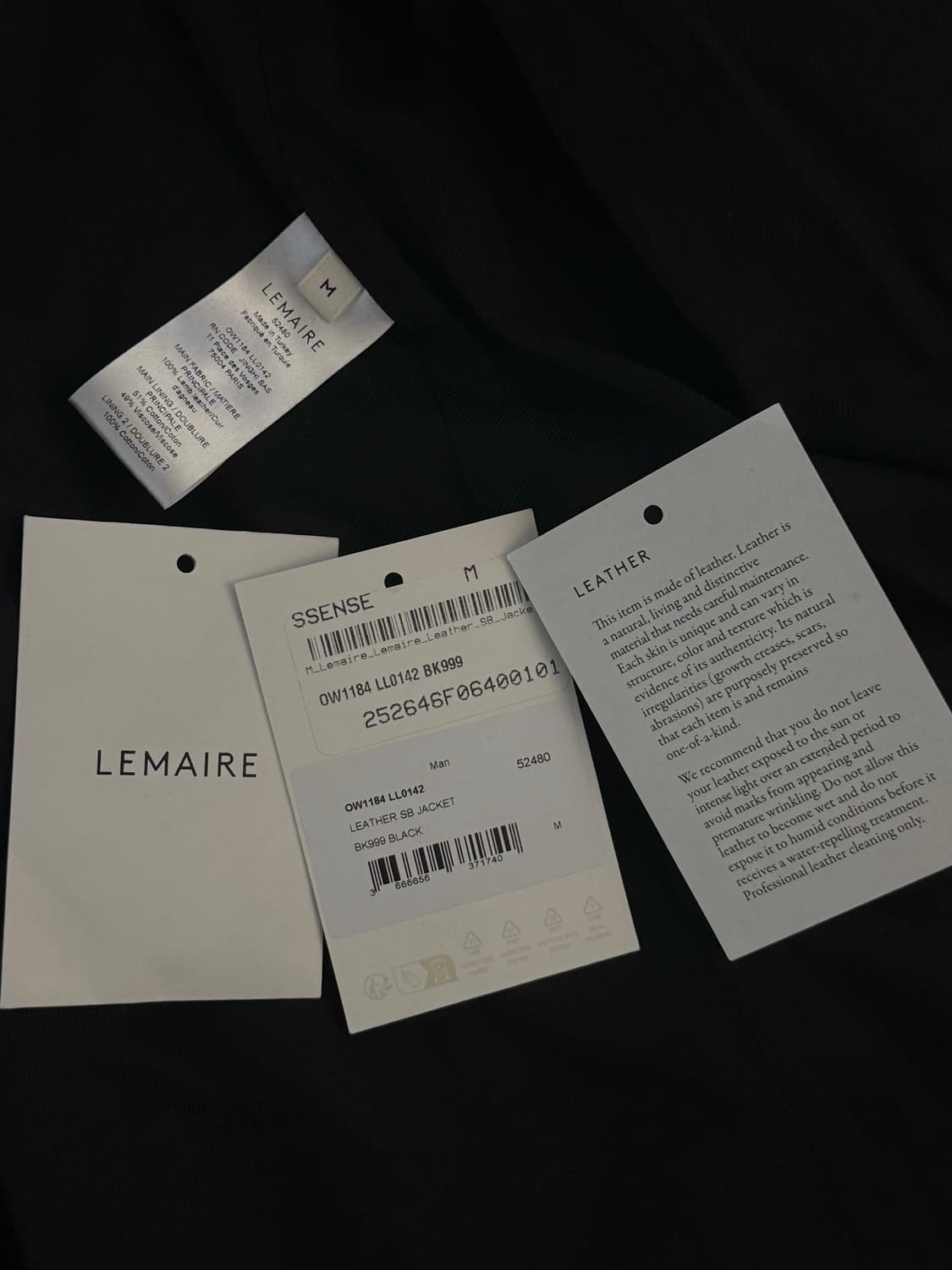 Lemaire 르메르 25fw 레더 블레이저 M 상품이미지3