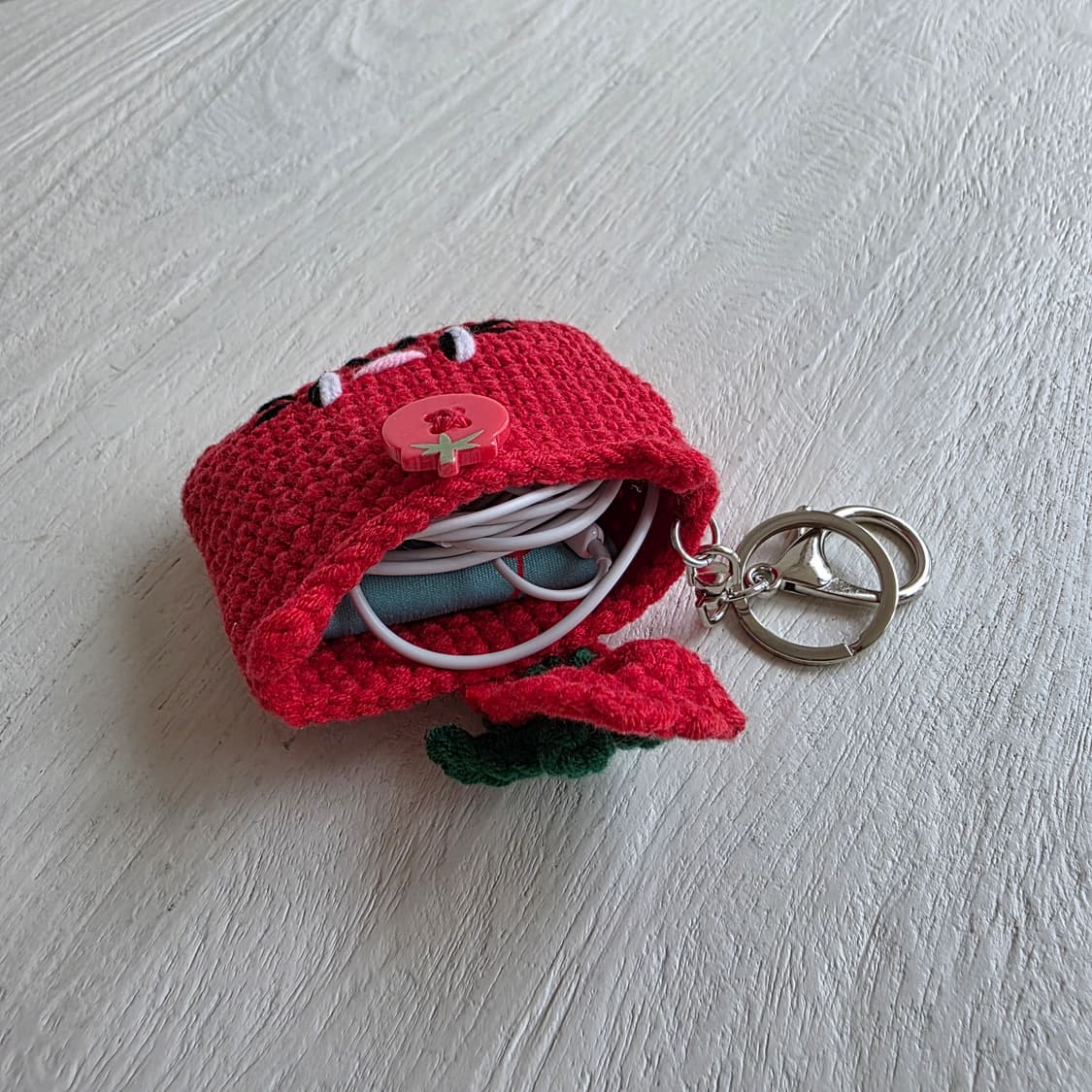 핸드메이드 뜨개 토마토 키링 카드지갑 상품이미지6