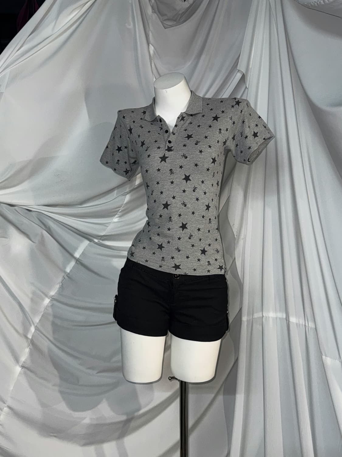 무채색 데일리해골펑크 레더 아디다스 코디세트  상품이미지4