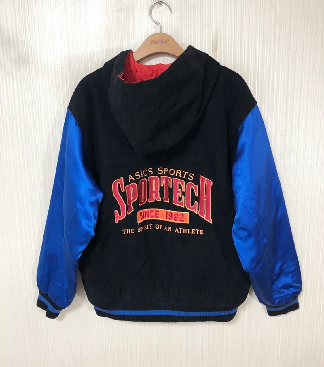 아식스 90's 올드스쿨 퍼포먼스 스포츠테크 울/새틴 바시티자켓 95 상품이미지10