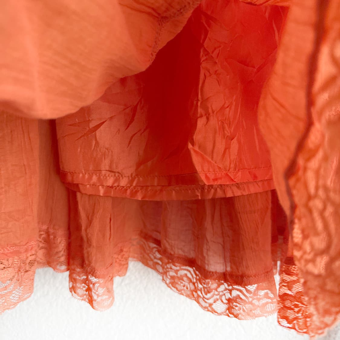 코랄 피치 레이스 스커트 상품이미지4