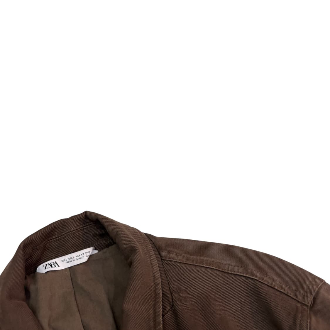 자라 브라운 코튼 자켓 상품이미지3