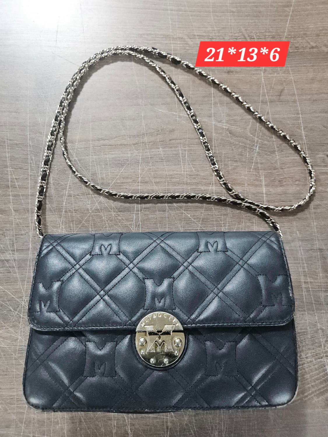 메트로시티 퀼팅 체인 크로스백 블랙 상품이미지1