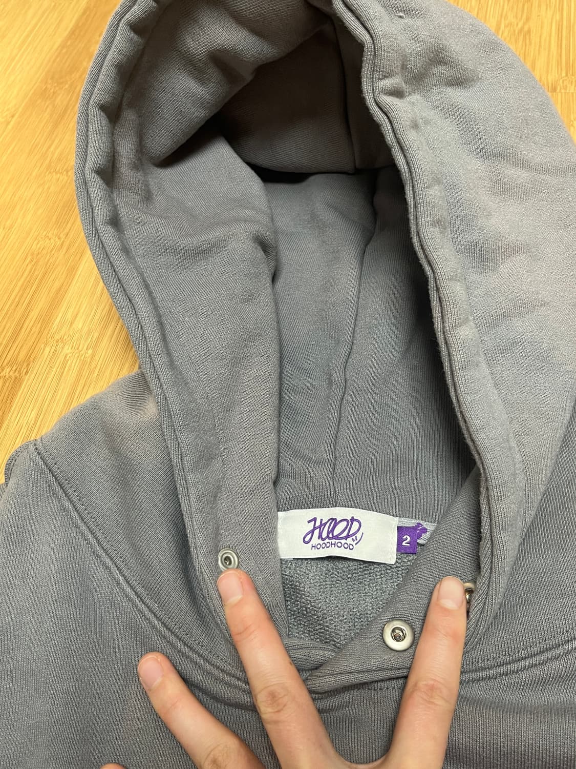 후드후드 에일리언 아트웍 후드 그레이 상품이미지4