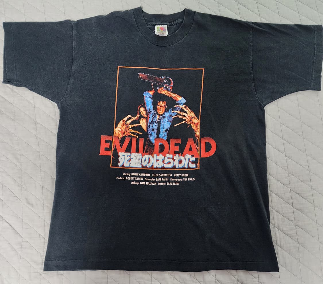 [XL]90s 빈티지 이블데드 일본 프로모 티셔츠 상품이미지1
