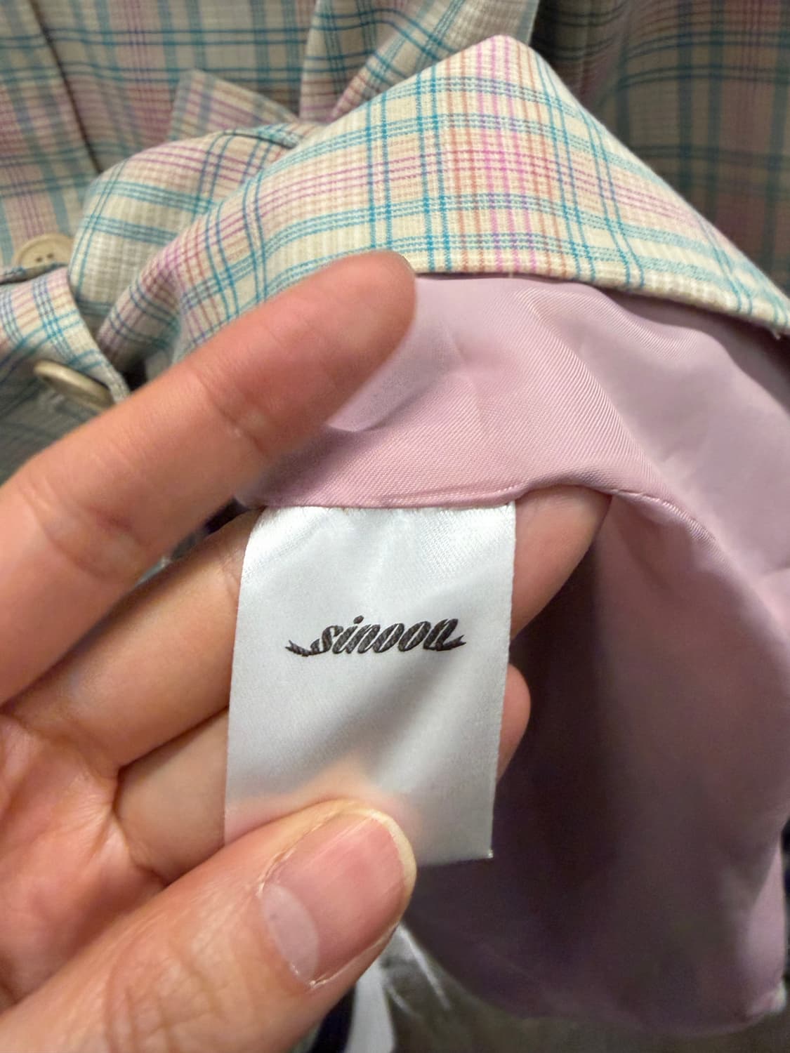 Sinoon vintage check jachet 상품이미지6