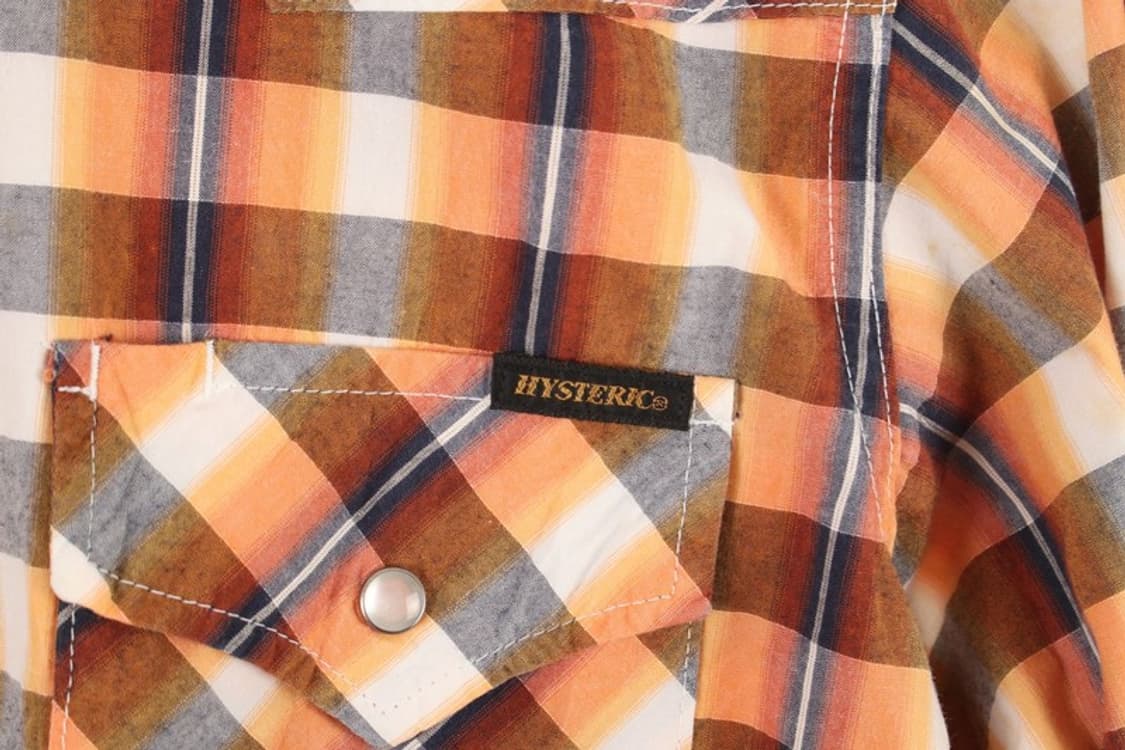 히스테릭 글래머 (WOMEN - F) 코튼 로고 체크 패턴 웨스턴 셔츠 상품이미지4