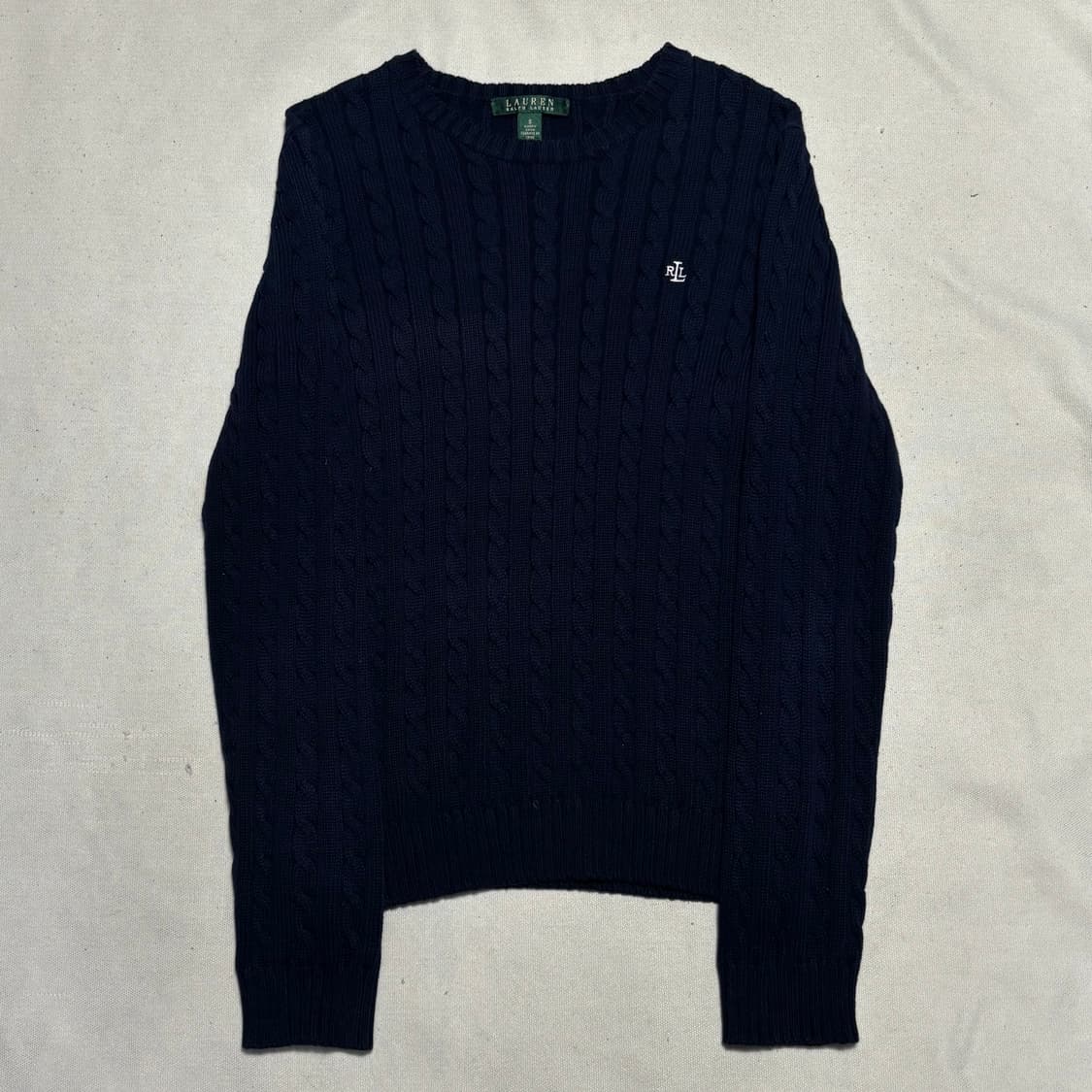 S 랄프로렌 여성용 네이비 케이블 니트 상품이미지2