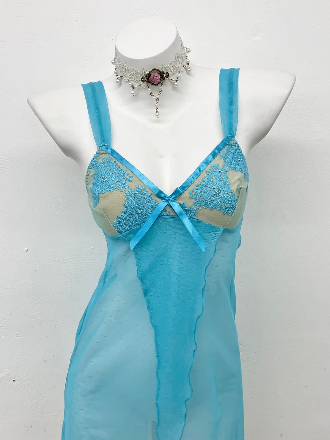 페어리 레이스 자수 슬립 상품이미지2