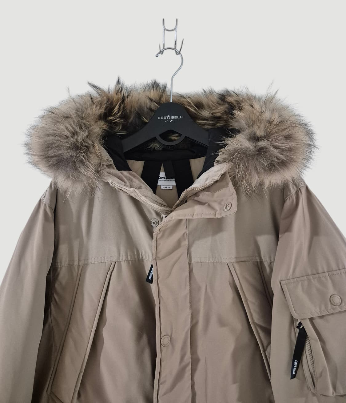 [100~105]커버낫 라쿤털 덕다운패딩 오버핏 상품이미지2