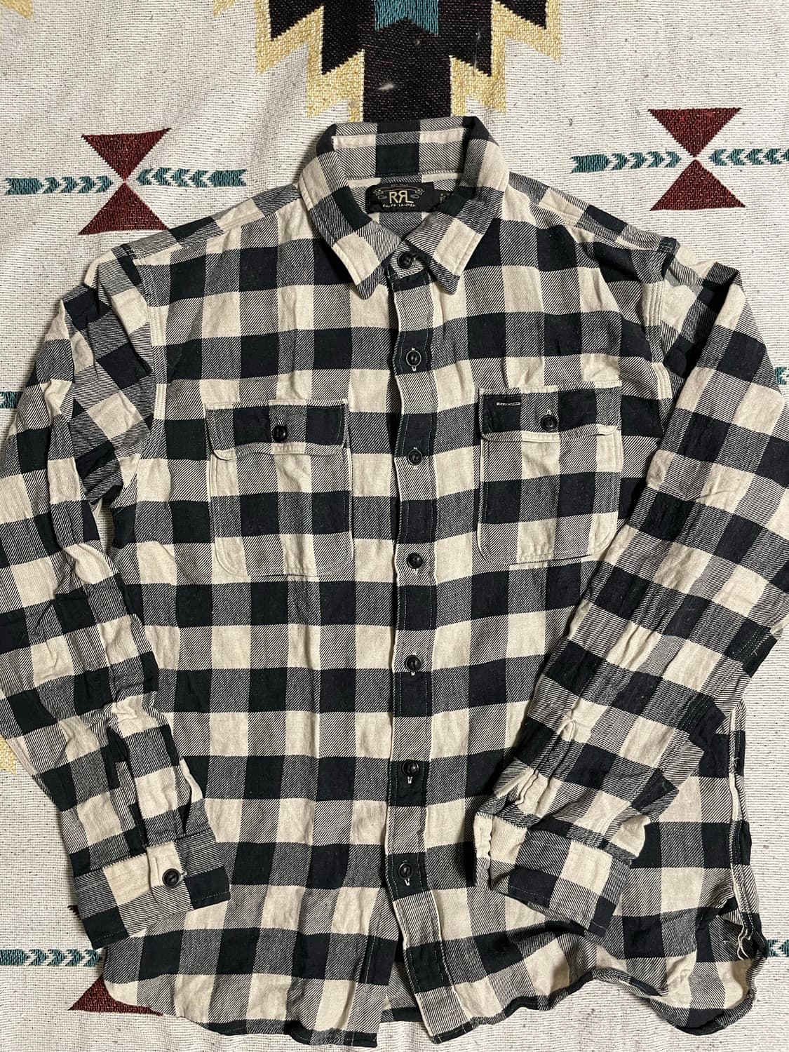 RRL 린넨버팔로플레이드셔츠(M) 상품이미지1