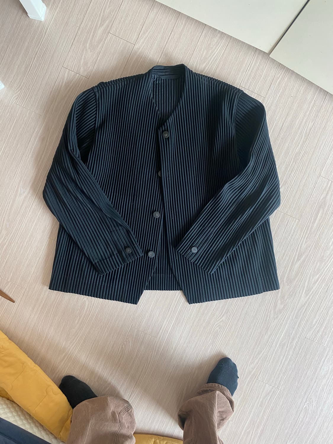 옴므플리세 칼라리스2 블랙 색상 자켓 상품이미지1