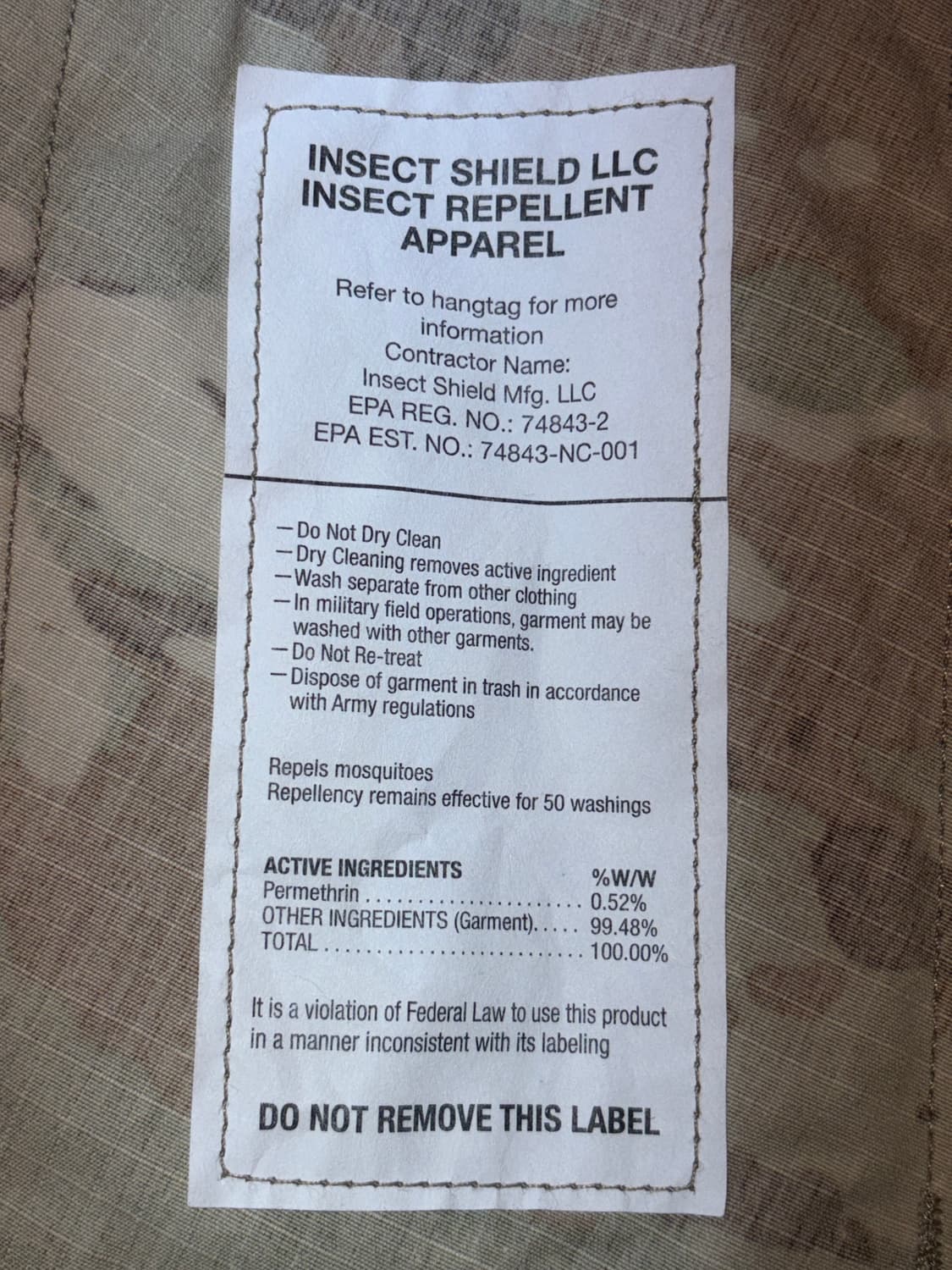 미군 멀티캠 ocp 상의 신품 상품이미지8