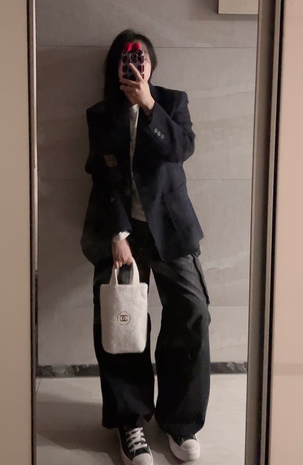 샤넬 뷰티 뽀글이 파우치백/ 미니 토트백 상품이미지4