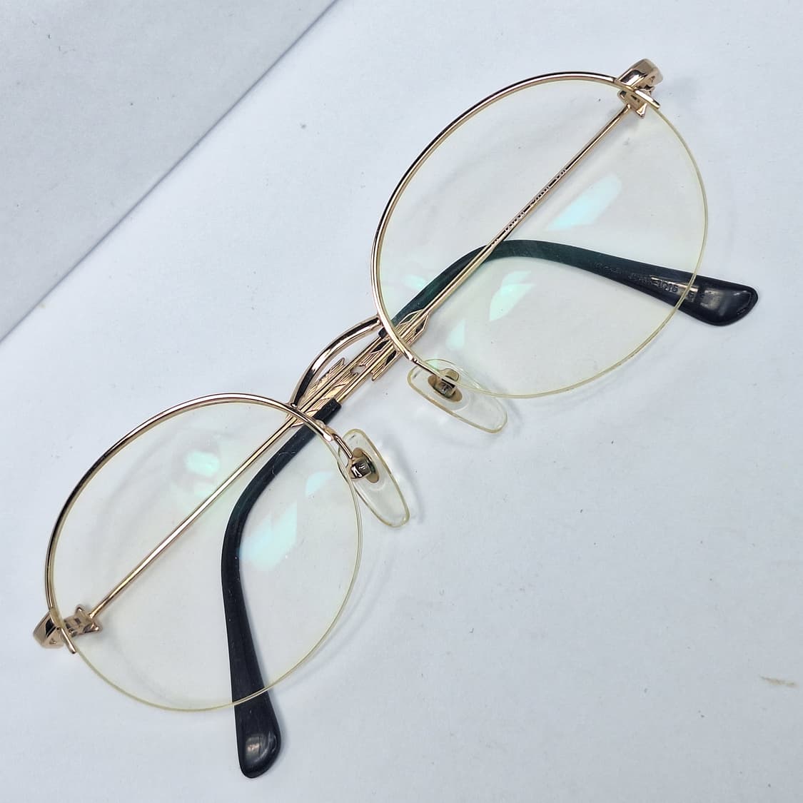 agnes b. 아네스 베 골드 반무테 안경테 안경/일본 수입 빈티지 레 상품이미지1