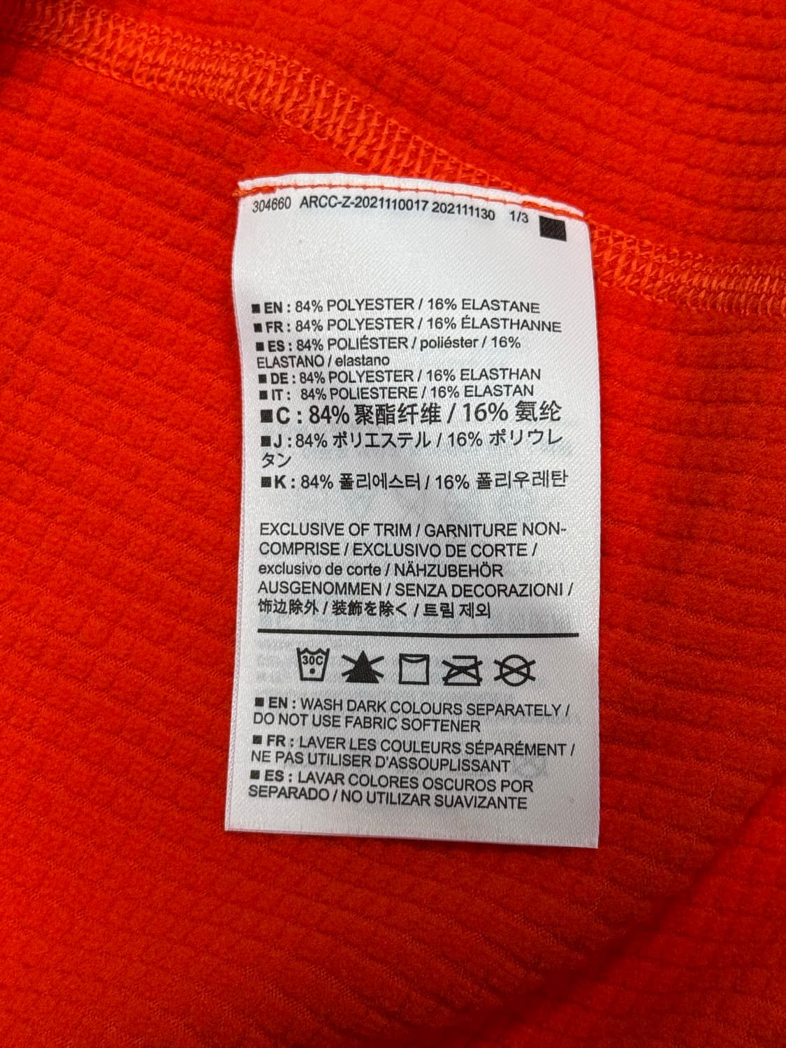 아크테릭스 델타 LT 오렌지 L 새상품 상품이미지5