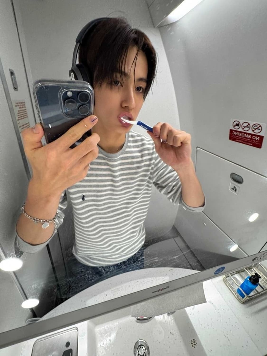 구해요!!!)) 엄성현 폴로랄프로렌 스트라이프 와플티 그레이 상품이미지2