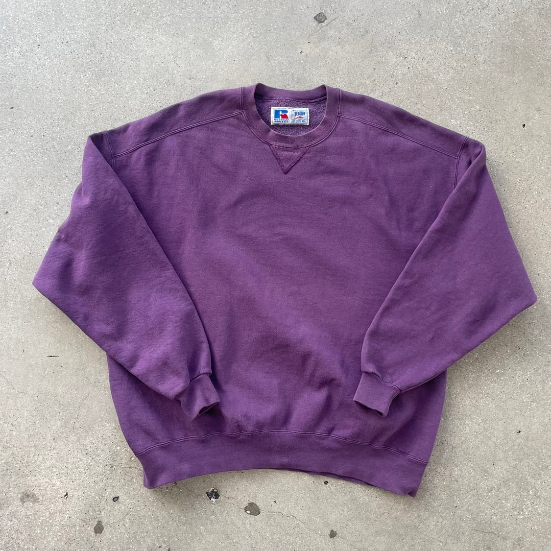 빈티지  러셀 애슬레틱 하이코튼 스웻셔츠 퍼플 made in usa 상품이미지1