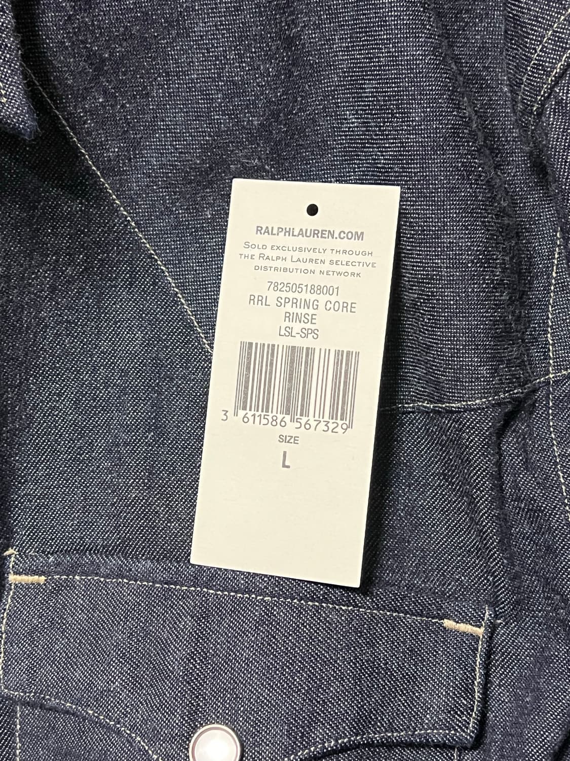 rrl 더블알엘 버팔로 웨스턴 셔츠 데님 인디고 린스 L 상품이미지9