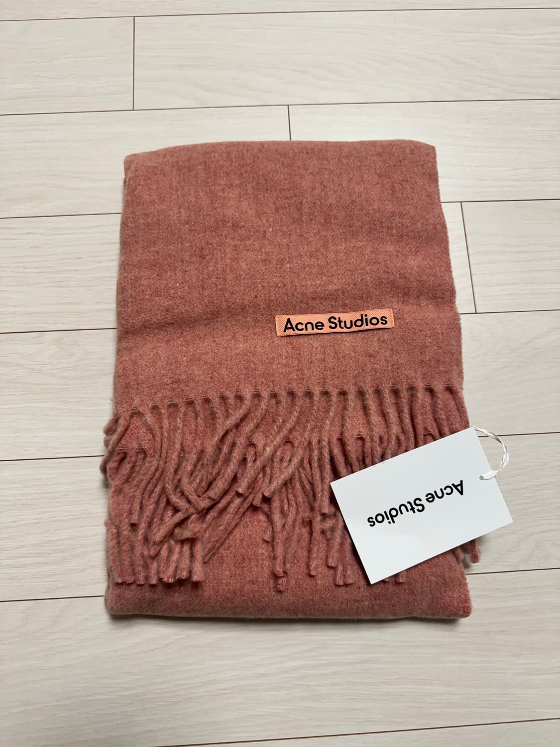 아크네스튜디오 내로우 머플러 핑크(로즈 멜란지) 새상품 상품이미지1