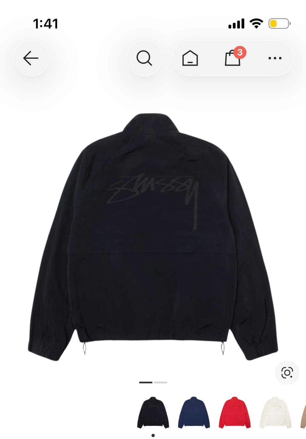 스투시 웜업 자켓 XL 블랙 새상품 상품이미지1