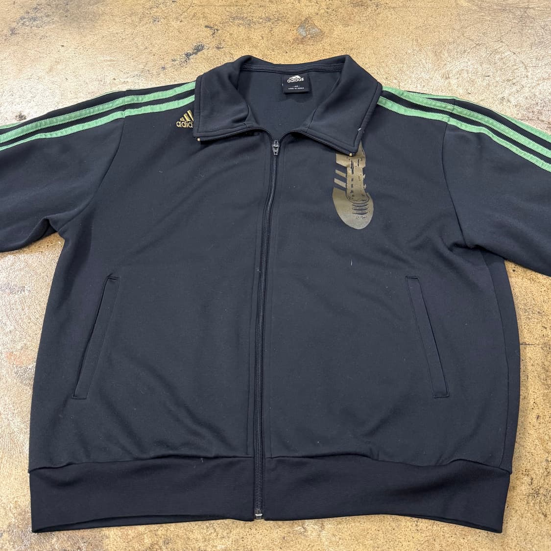 아디다스 블랙 그린 골드 슈즈 져지 트랙탑 105 상품이미지3